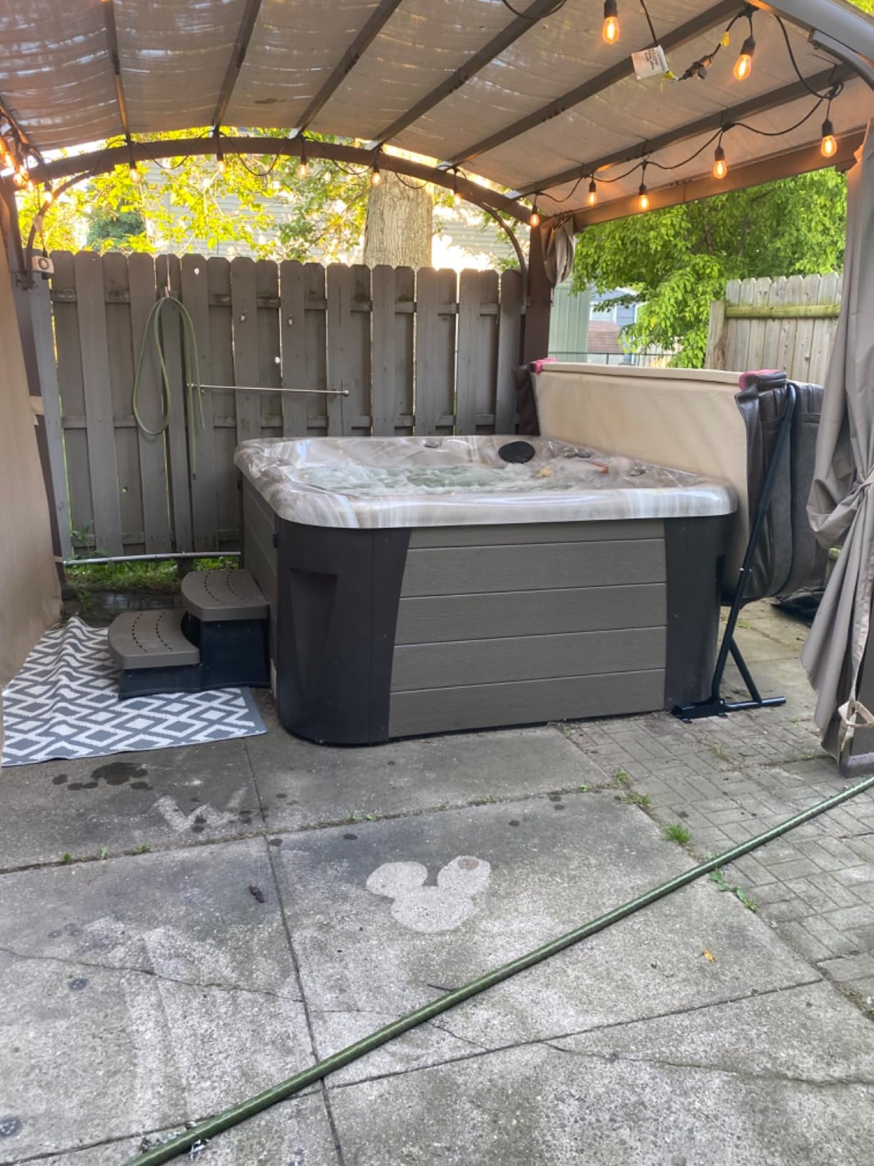 Hot Tub Cover Lifter, Spa Cover Lift, Hot Tub Cover Lift Removal System Height 31-41 Inch Adjustable, Fit for Most Spa Hot Tubs customer photo 1