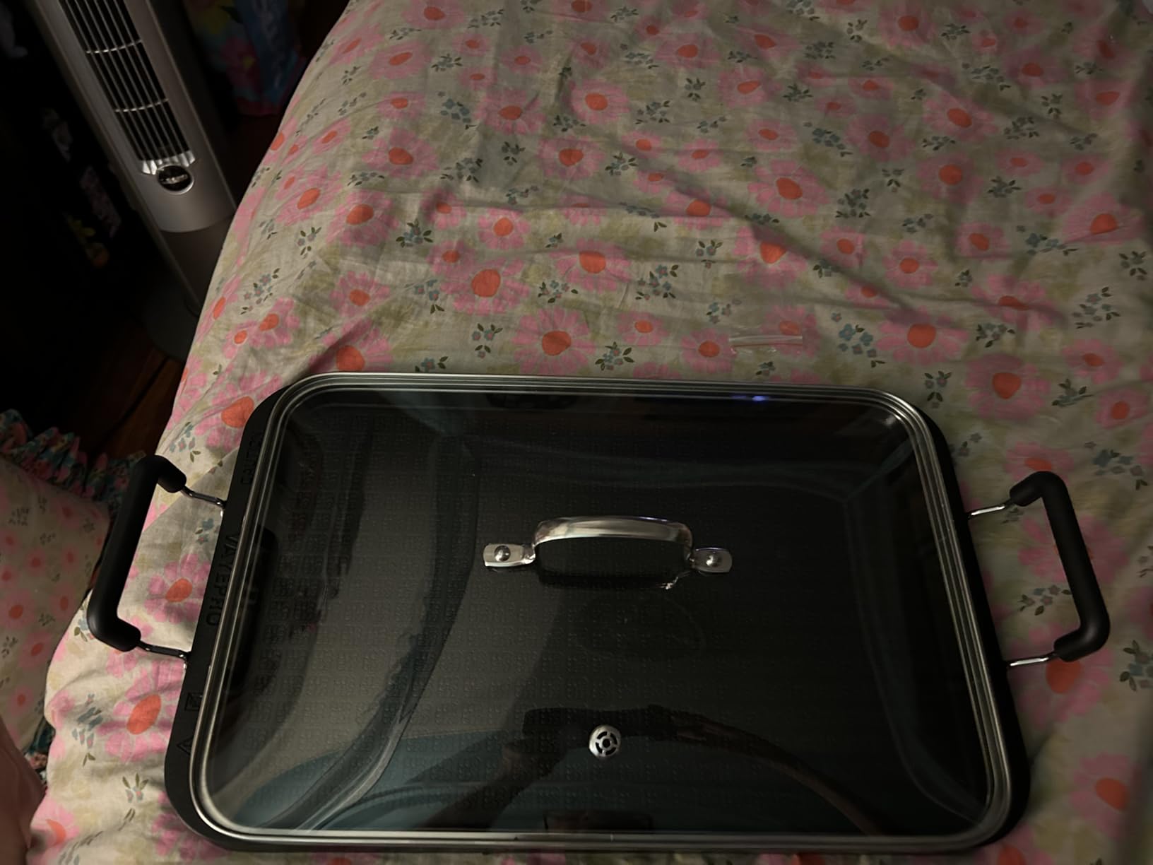 2 Burner Griddle Pan with Glass Lid, Stove Top Flat for Glass Stove Top, Aluminum Pancake, Non-Stick for Gas Grill, Double Burner Camping customer photo 2