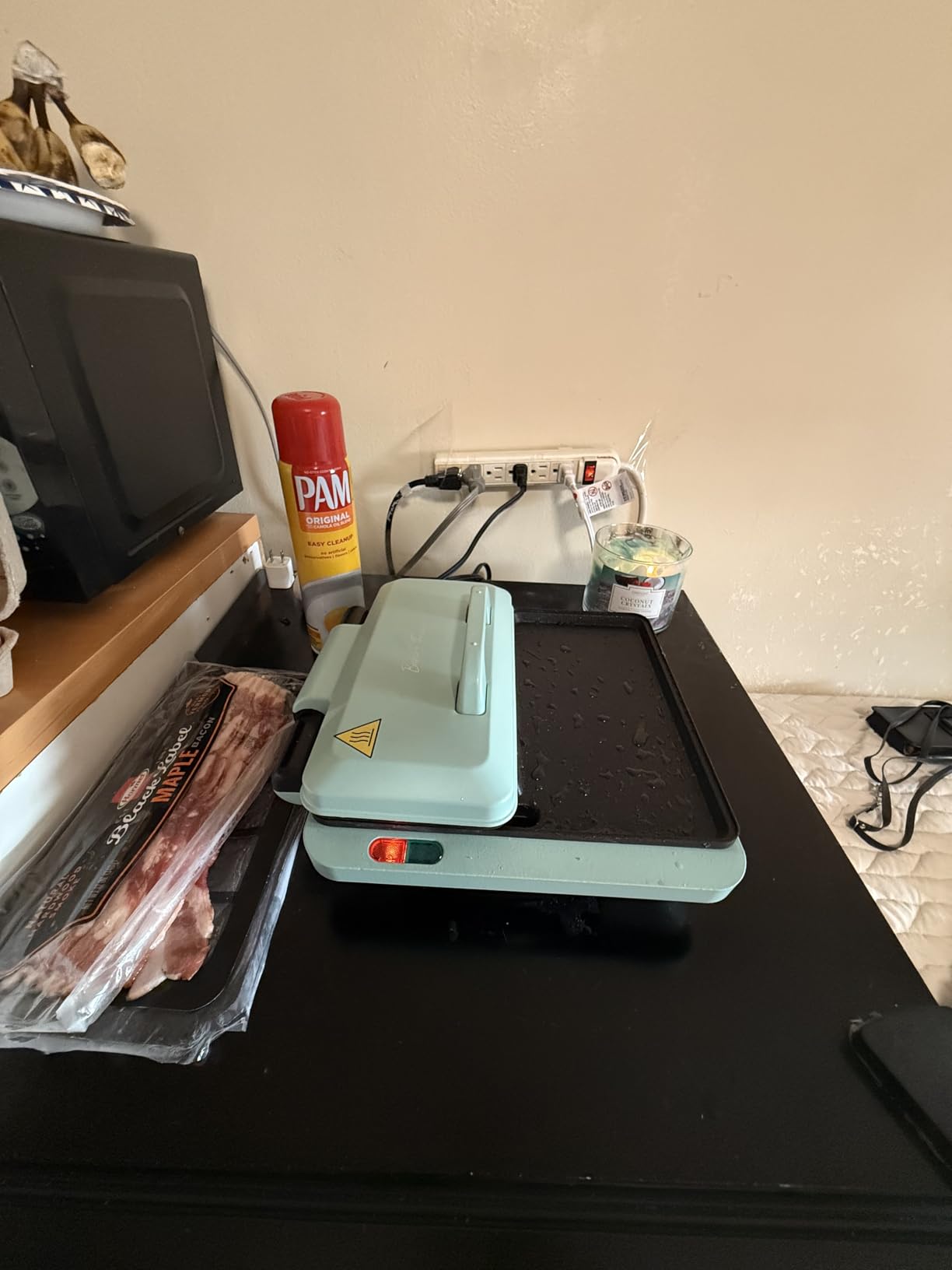 Baker's Friend Breakfast Sandwich Maker, Nonstick Electric Griddle & Grill Combo, 3 in 1 Breakfast Station, Aqua customer photo 2