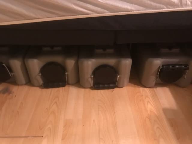WaterBrick International Storage Containers for Emergency Water | 10-Pack Stackable 3.5 Gallon Bricks | Food-Grade HDPE Plastic | BPA-Free | STD Tan customer photo 1