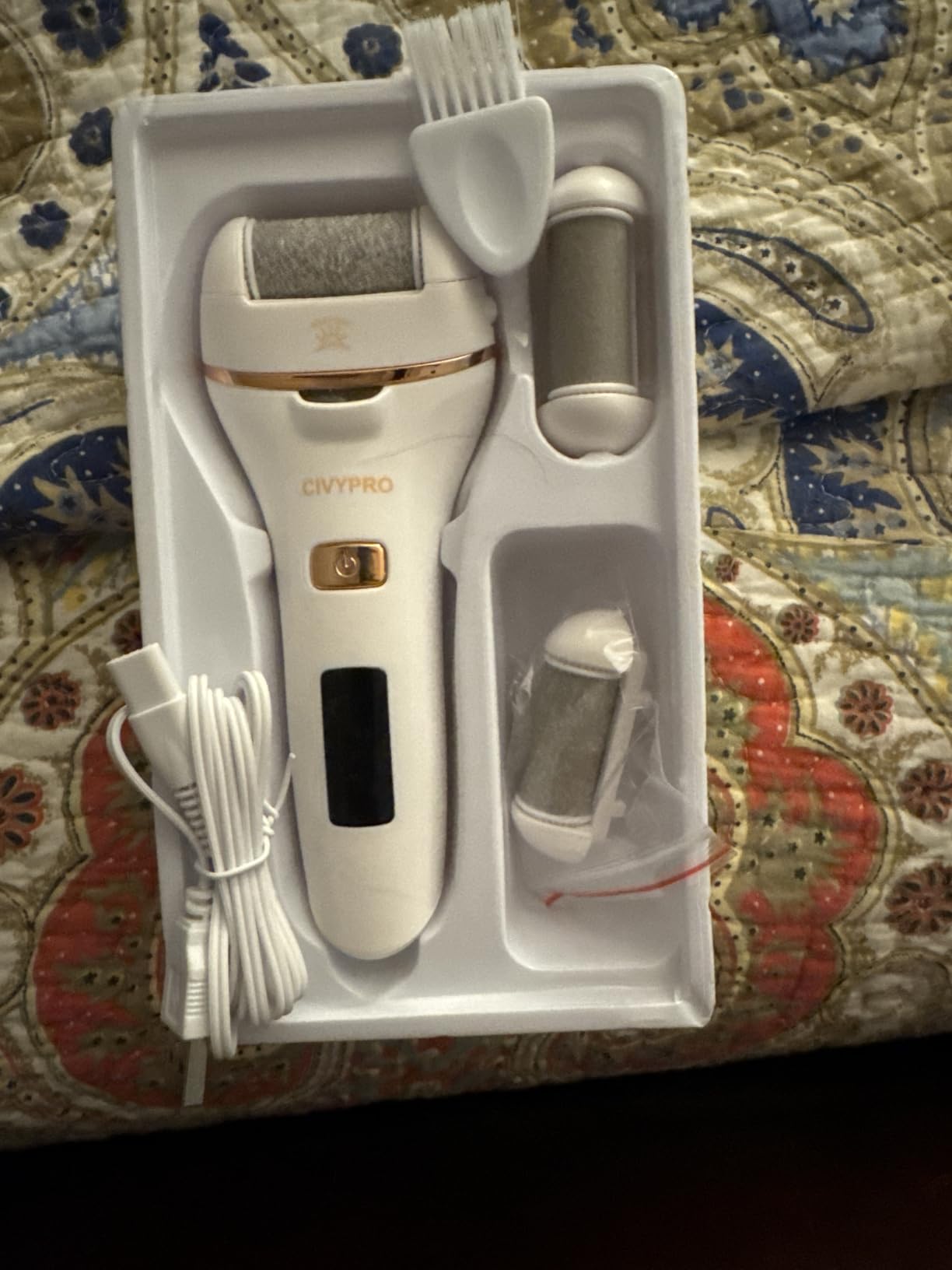 Electric Foot Callus Remover- Long Service Time, Rechargeable Electronic Foot File- Ideal Gift, Professional Pedicure Tools, Waterproof Foot Scrubber, Pedicure Kit Feet Care for Dead Skin (Black) customer photo 1
