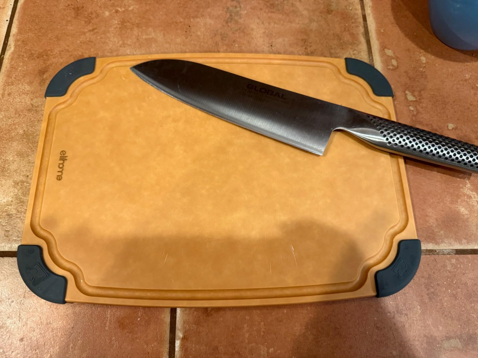 Essential Baking Pastry & Cutting Board for Kitchen, Wood Fiber Cutting Board for Kitchen, Knife Friendly, Dishwasher Safe, Non-Slip Feet, Juice Groove, Non-Porous, Eco Friendly, 15