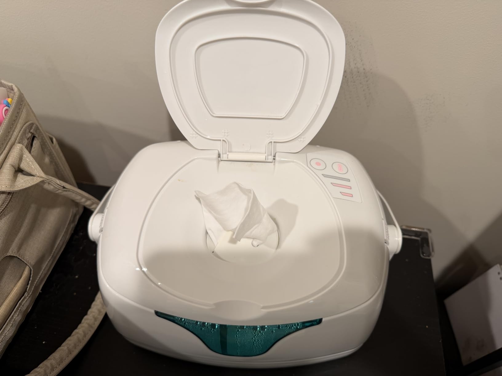Hiccapop Portable Baby Wipe Warmer, Baby Wipes Warmer for Babies Includes 2 Power Bases, Diaper Wipe Warmer with Changing Light customer photo 1