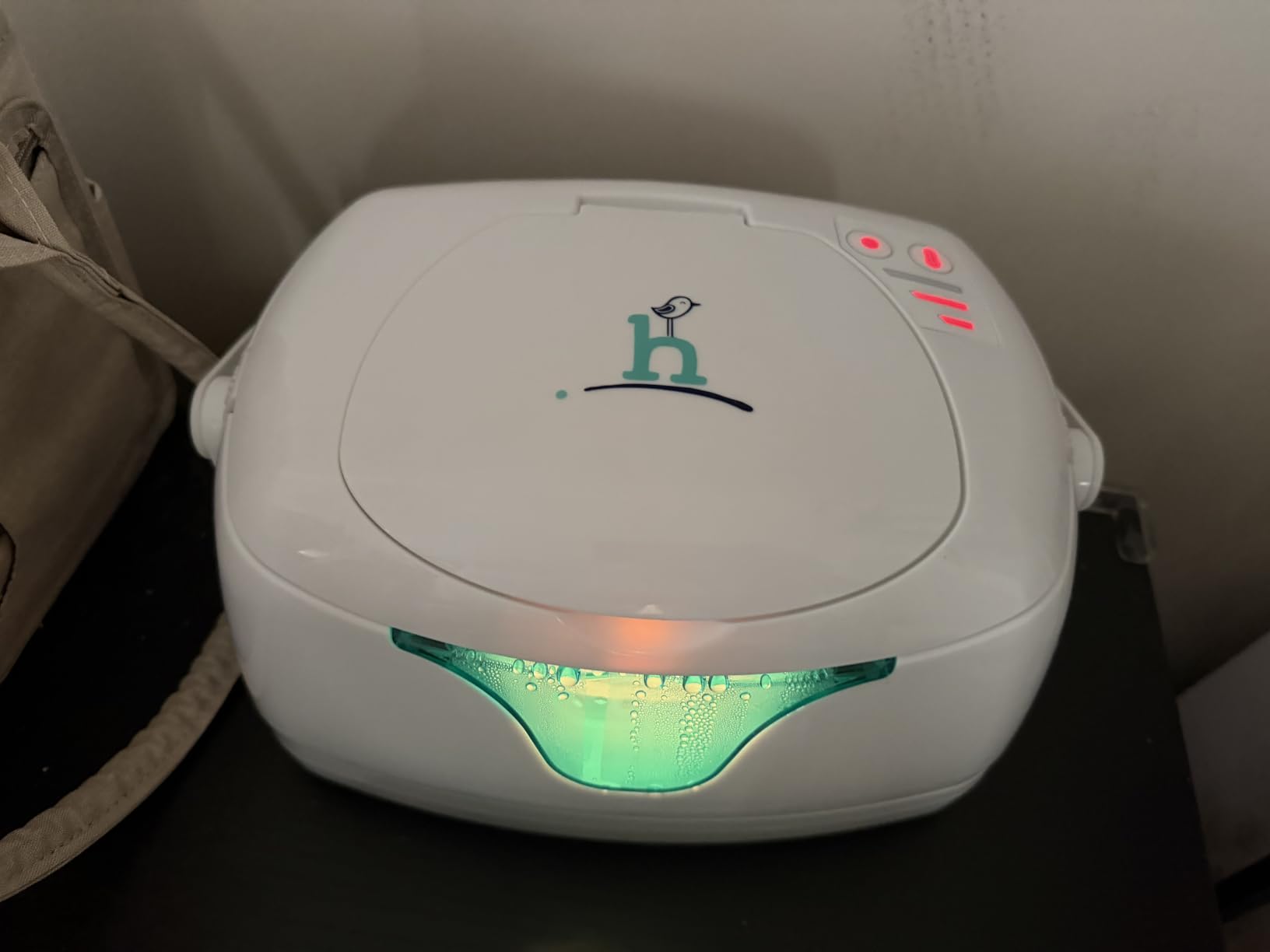 Hiccapop Portable Baby Wipe Warmer, Baby Wipes Warmer for Babies Includes 2 Power Bases, Diaper Wipe Warmer with Changing Light customer photo 2