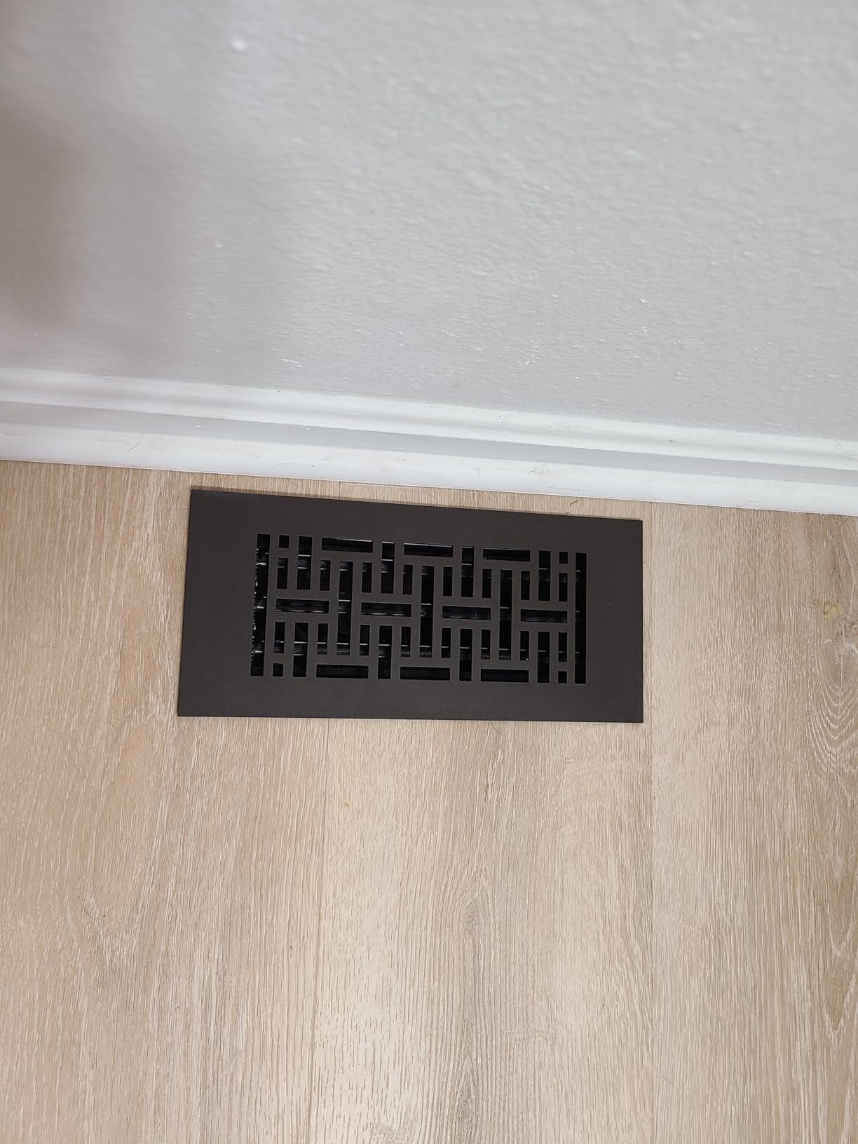 Reggio Register 4x10 Floor Vent Cover, Low-Profile Steel Register, Oil-Rubbed Bronze Woven Pattern, Rust-Resistant Louver, Made in USA customer photo 2