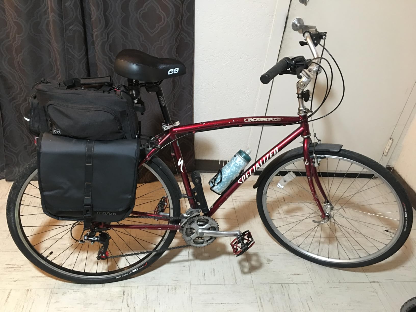 MOSISO 20L Bike Panniers, 2 Pack Waterproof Panniers Bike Bag, Large Capacity Flap Bicycle Rear Rack Seat Luggage Storage Trunk Bag customer photo 1