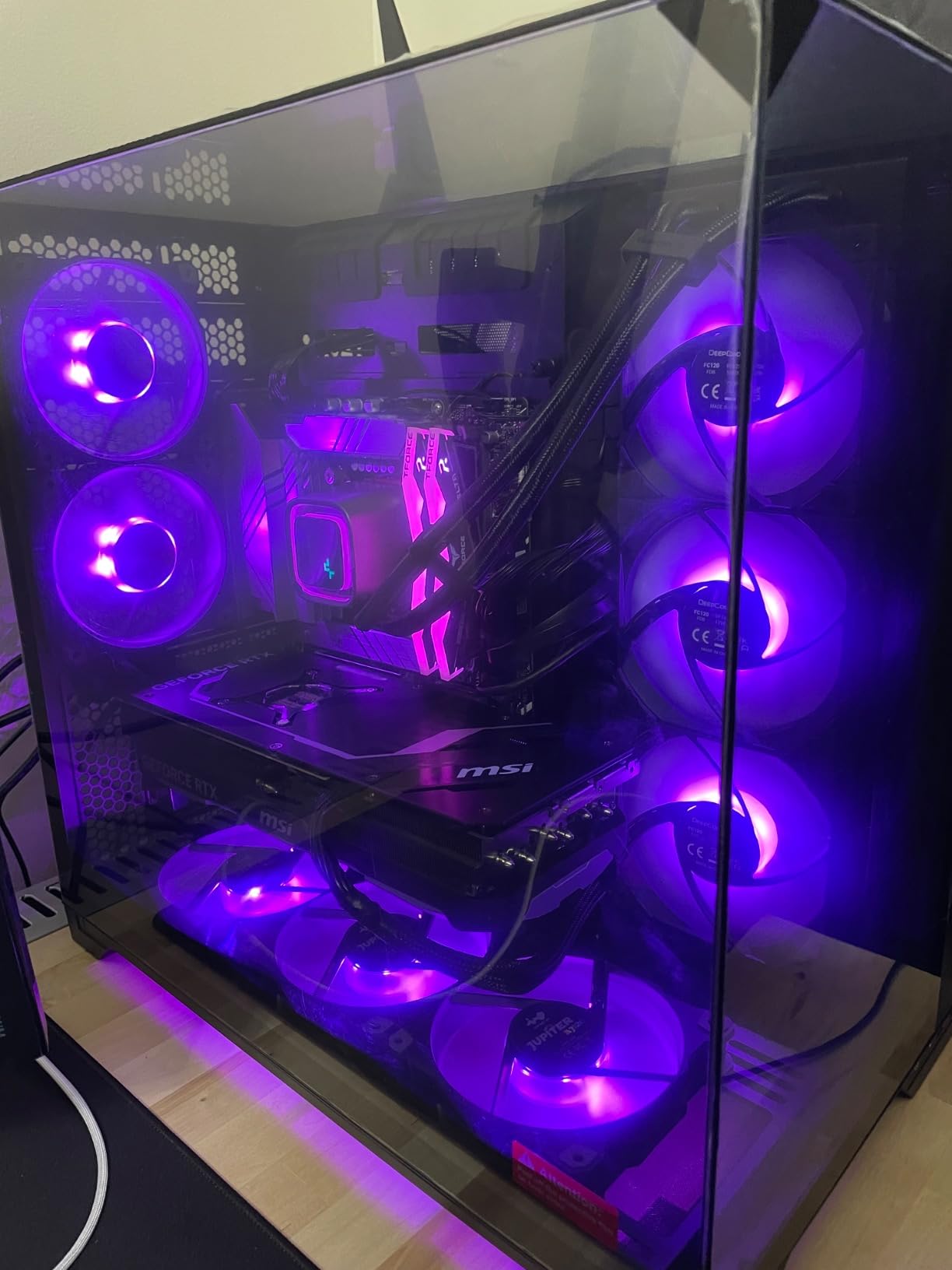 Skytech O11V Gaming PC Desktop, Intel i7 14700K 3.4 GHz, NVIDIA RTX 4080 Super 16GB GDDR6X, 2TB Gen4 SSD, 32GB DDR5 RAM 5600 RGB, 1000W Gold ATX 3.0 PSU, 360mm ARGB AIO, Wi-Fi customer photo 1