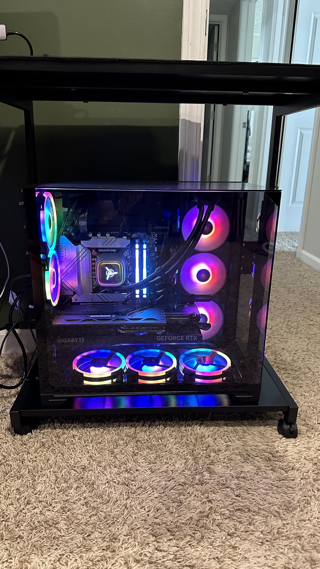Skytech O11V Gaming PC Desktop, Intel i7 14700K 3.4 GHz, NVIDIA RTX 4080 Super 16GB GDDR6X, 2TB Gen4 SSD, 32GB DDR5 RAM 5600 RGB, 1000W Gold ATX 3.0 PSU, 360mm ARGB AIO, Wi-Fi customer photo 2