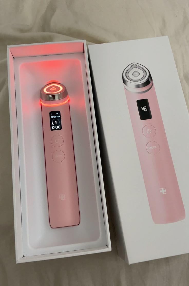 medicube Booster Pro | 6-in-1 Real Glass Glow Beauty Massager | for Clear, Radiant, Firmer-Looking Skin | Korean Skin Care | Black customer photo 2