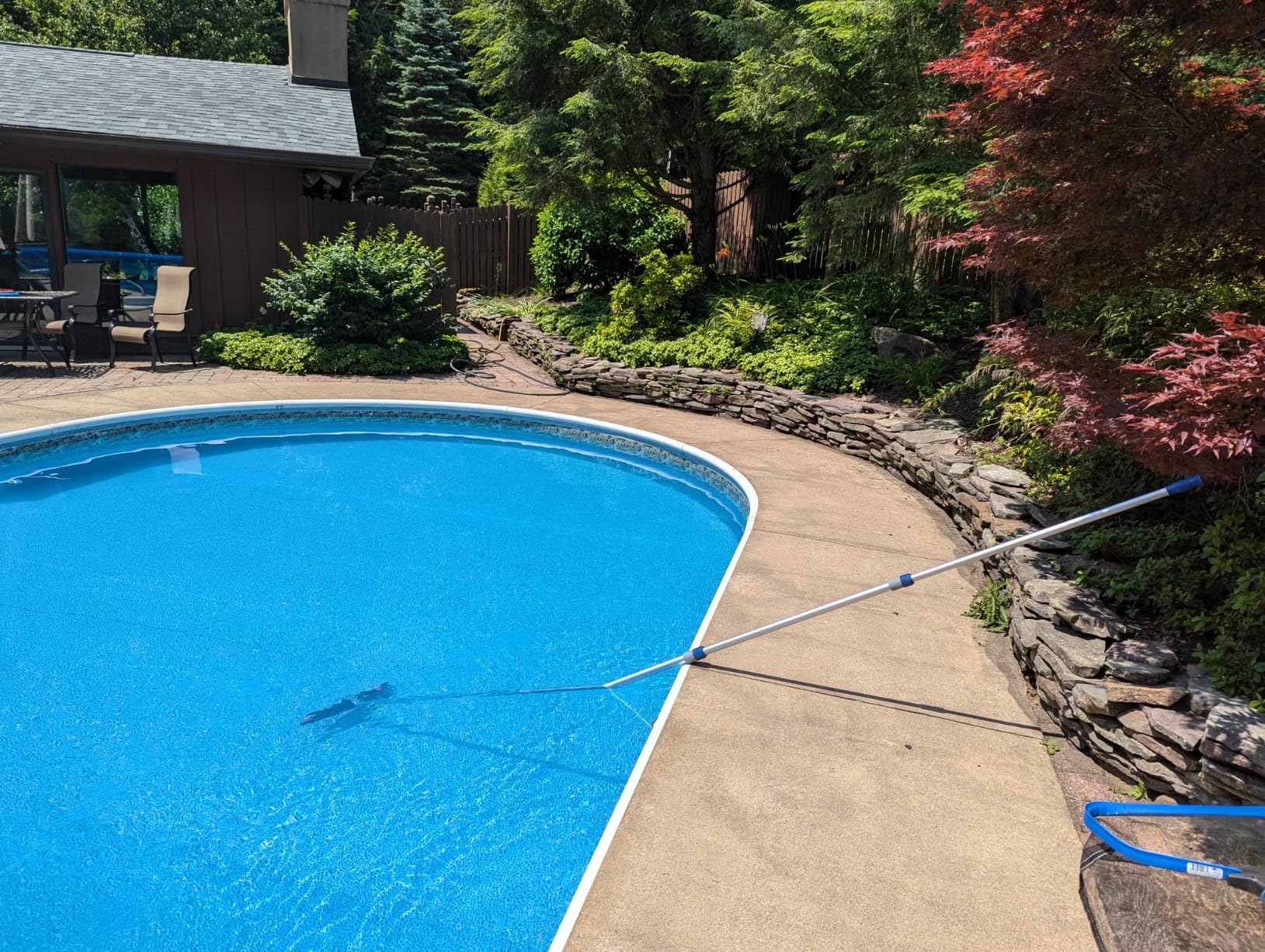 Poolvio 12 FT Telescopic Swimming Pool Pole - Adjustable 2 Piece Aluminum Pool Pole for Pool Cleaning Skimmer Nets Vacuum Heads and Brushes, Strong Grip and Lock customer photo 1