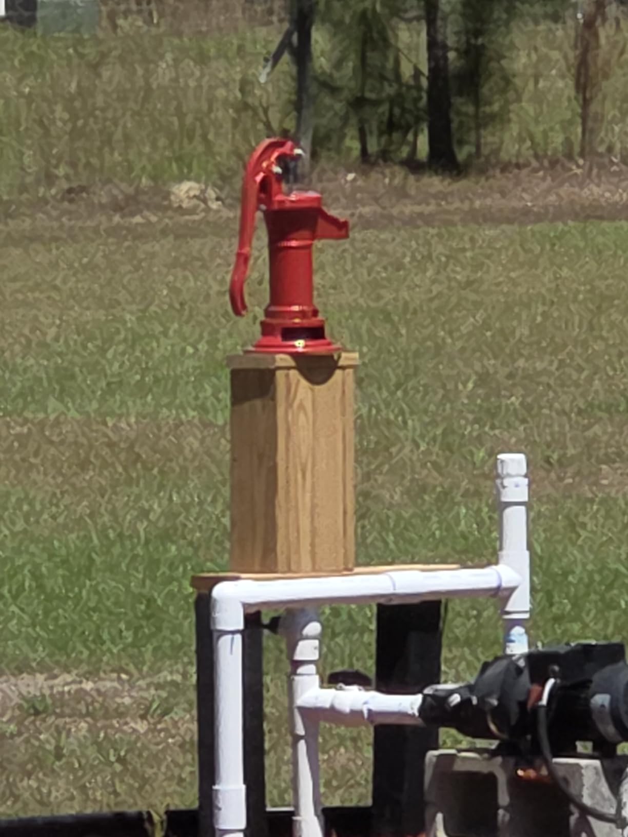 VEVOR Well Hand Pitcher Pump, 25 ft Maximum Lift, Antique Cast Iron Manual Hand Water Pump, NPT 1-1/4 in Connection, Easy Installation, Old Fashioned for Outdoor Garden, Pond, Backyard, Farm, Red customer photo 2