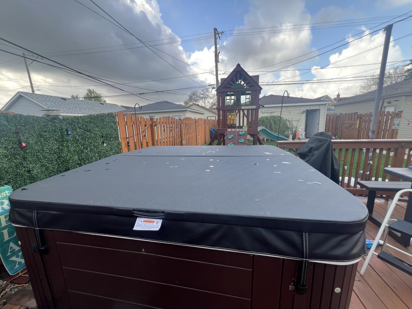 The Cover Guy Hot Tub Cover | Replacement Spa Covers with UV Protected Vinyl + High Density Foam | Energy-Saving Cover for All Climates | Fits Square Tubs with 88-90