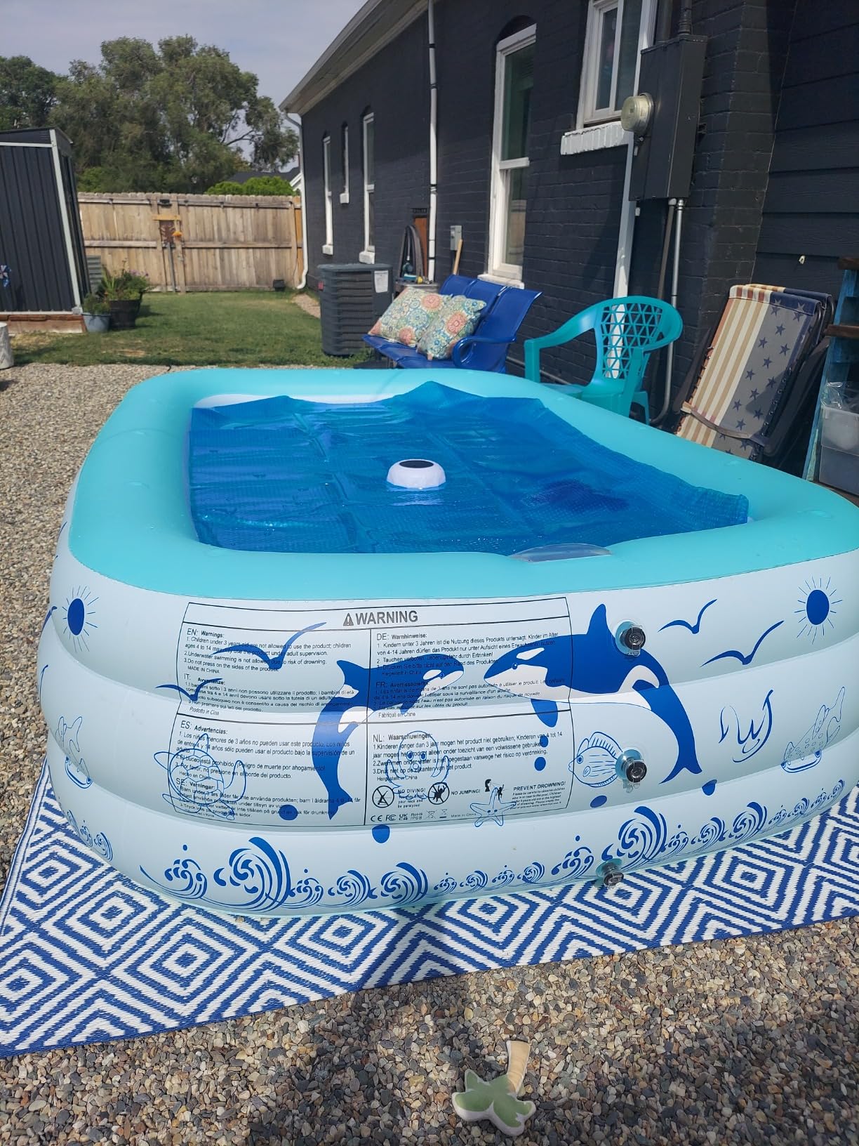 Hot Tub Spa Solar Bubble Cover Blanket (6 x 6 Ft) | Solar Bubble Inflatable Hot Tub Spa Pool Thermal Insulation Floating Bubble Wrap Covers (183 x 183cm) customer photo 1