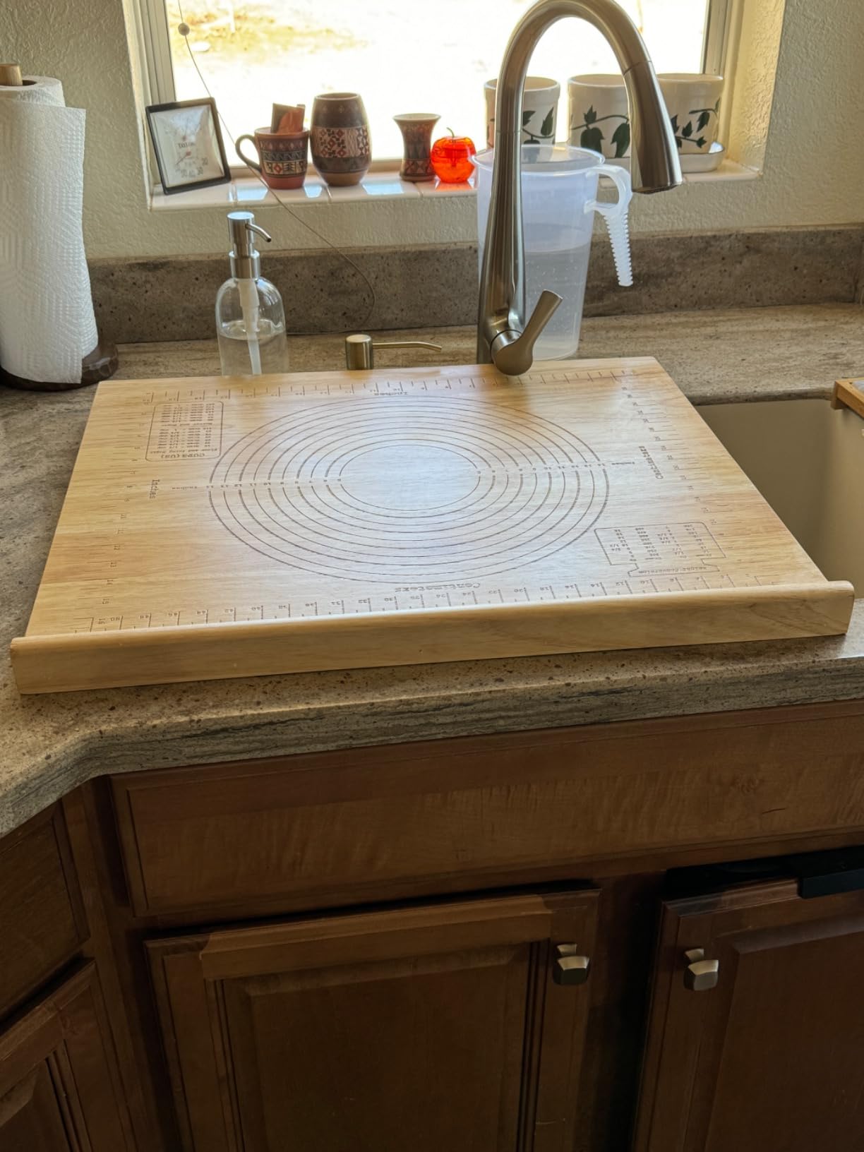 Wooden Pastry Board with Measurement, 23.5