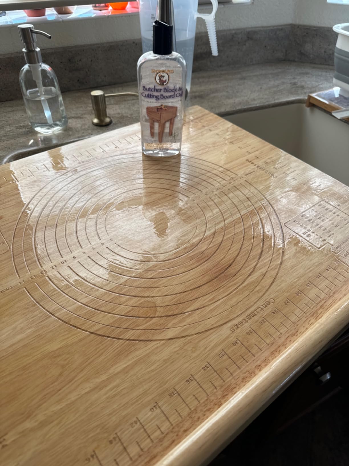 Wooden Pastry Board with Measurement, 23.5