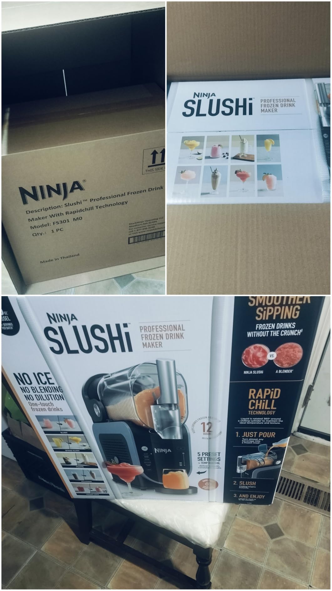 Ninja Slushi Frozen Drink and Slushie Machine, Rapid Chill Technology, 88 Oz Easy Fill Vessel, Dishwasher Safe Parts, Black, 1 Count | Rapidchill Technology, No Ice Needed, 88-Oz Easy-Fill Vessel with Anti-Drip Spout, 5 Preset Programs, Spiked Slush, Frappe customer photo 1
