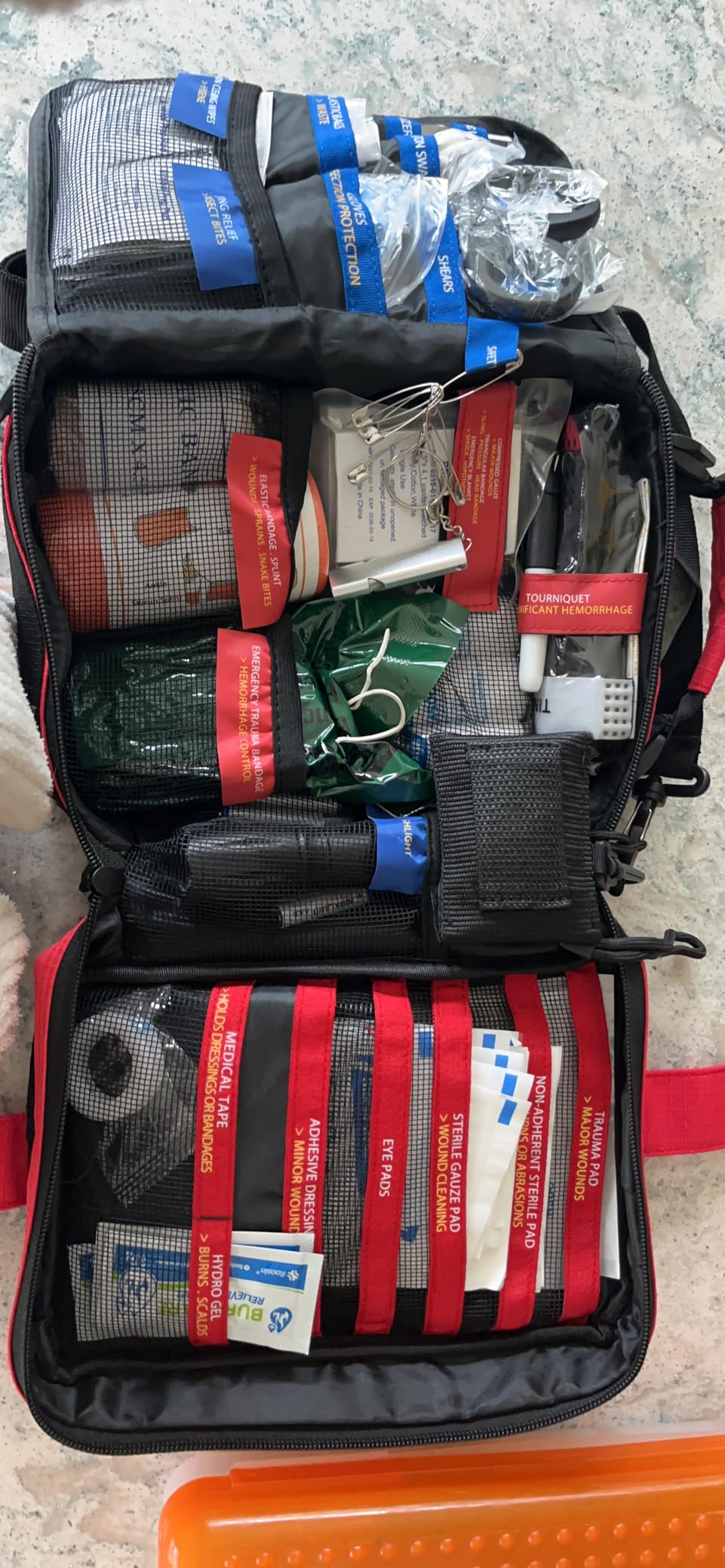 Comprehensive First Aid Kit for Home, Premium Emergency Trauma Kits with Shoulder Strap for Car Camping Gear, Waterproof Survival Kit, Home Essentials, Outdoor Emergency Medical Supplies -324 Piece customer photo 2