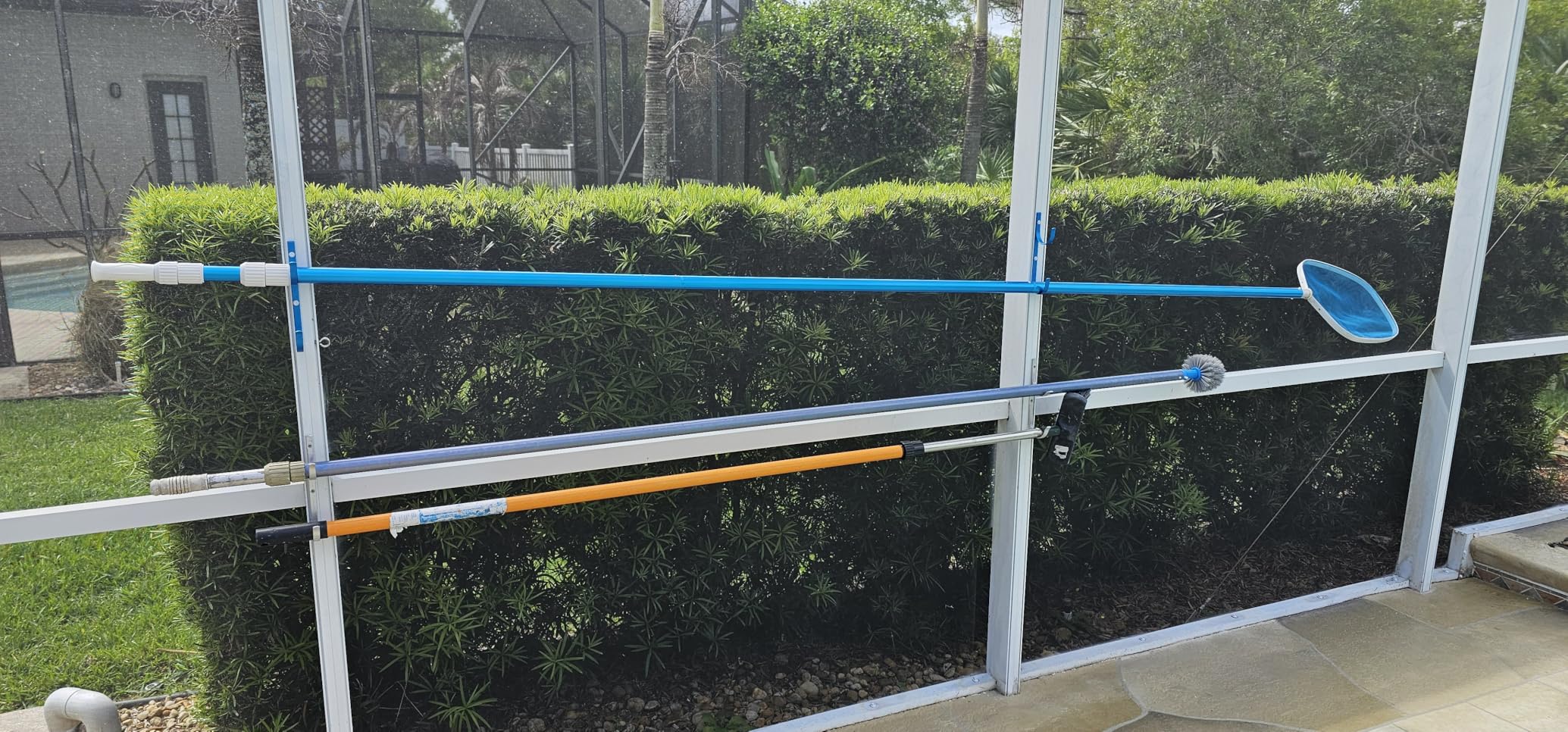 Premium 15 Ft Pool Pole - Telescoping Swimming Pool Cleaning Poles, Heavy Duty Adjustable Telescopic Extendable Pole, Blue Anodized Aluminum customer photo 1