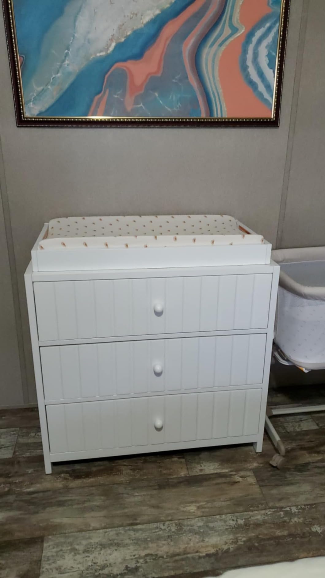 Graco Teddi 3 Drawer Chest with Changing Table Topper (Olive) - GREENGUARD Gold Certified, Interlocking Drawer System, Pre-Installed Drawer Tracks customer photo 2
