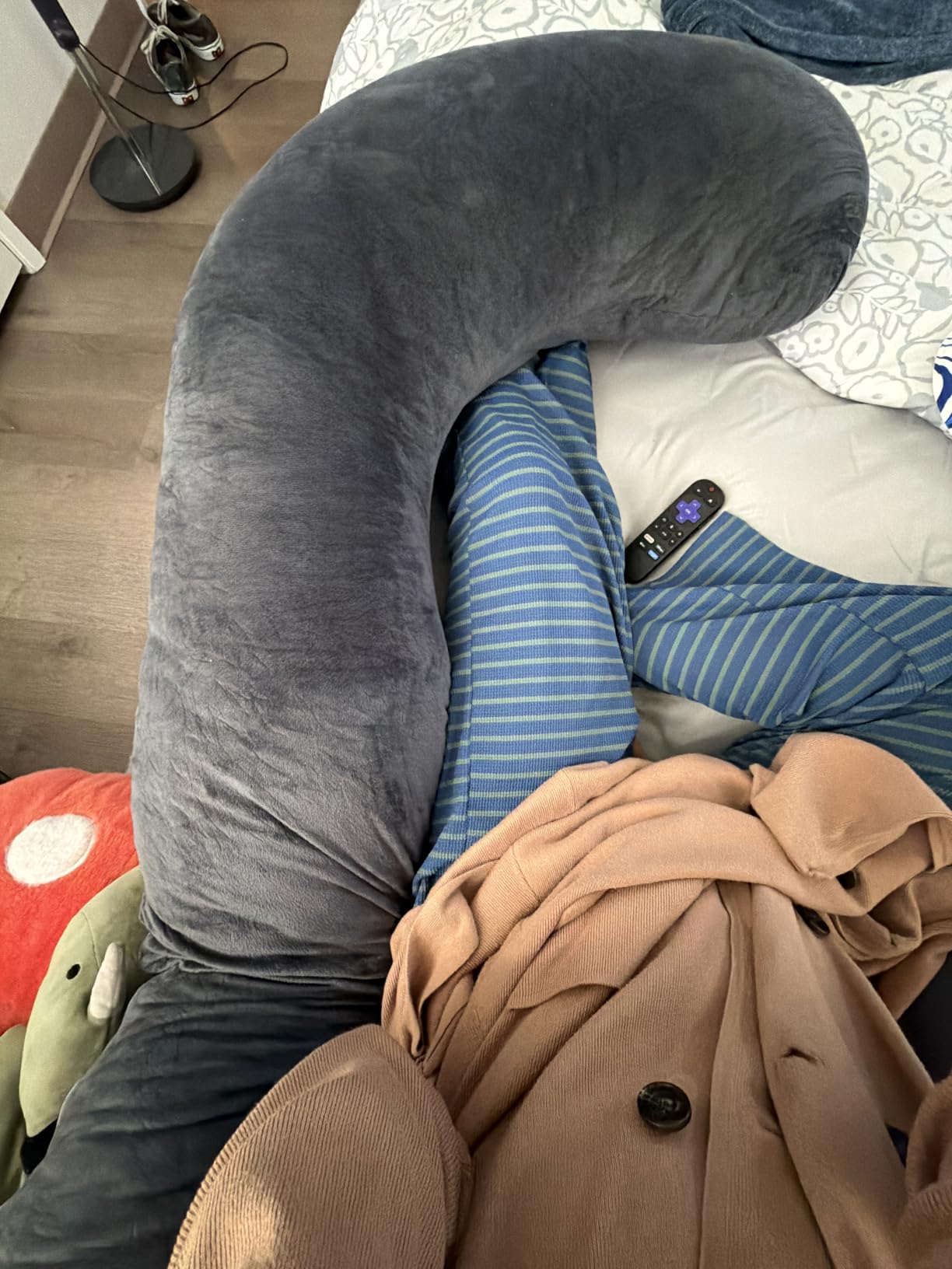 ALLOPERA Pregnancy Pillow, Full Body Maternity Pillow 57 inch, with Removable Washable Cover - Sleep Support for Legs, Back, Neck, Shoulder, HIPS, Belly for Pregnant Women (Cooling Cover) customer photo 2