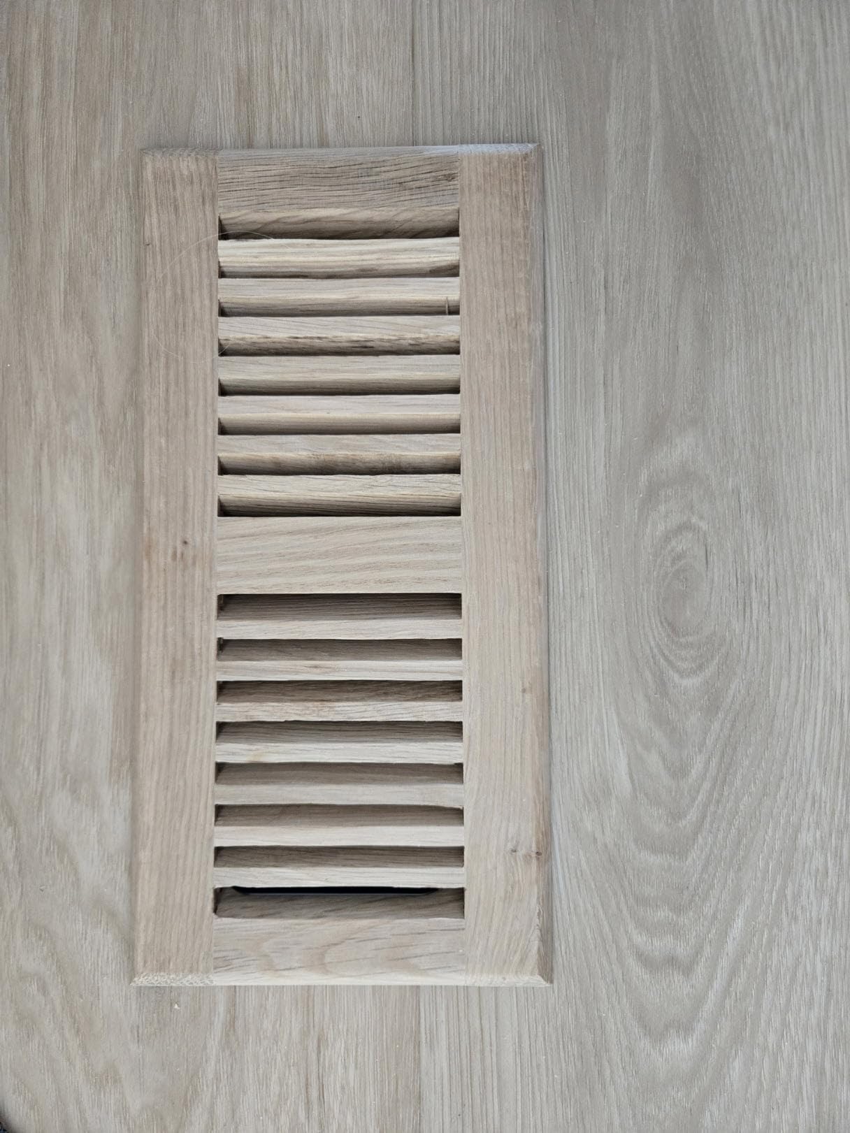2PC 4x10 Inch White Oak Wood Floor Register Vents Cover - Drop in Register with Damper Wooden Vents Covers for Home Floor Unfinished (White Oak) customer photo 1