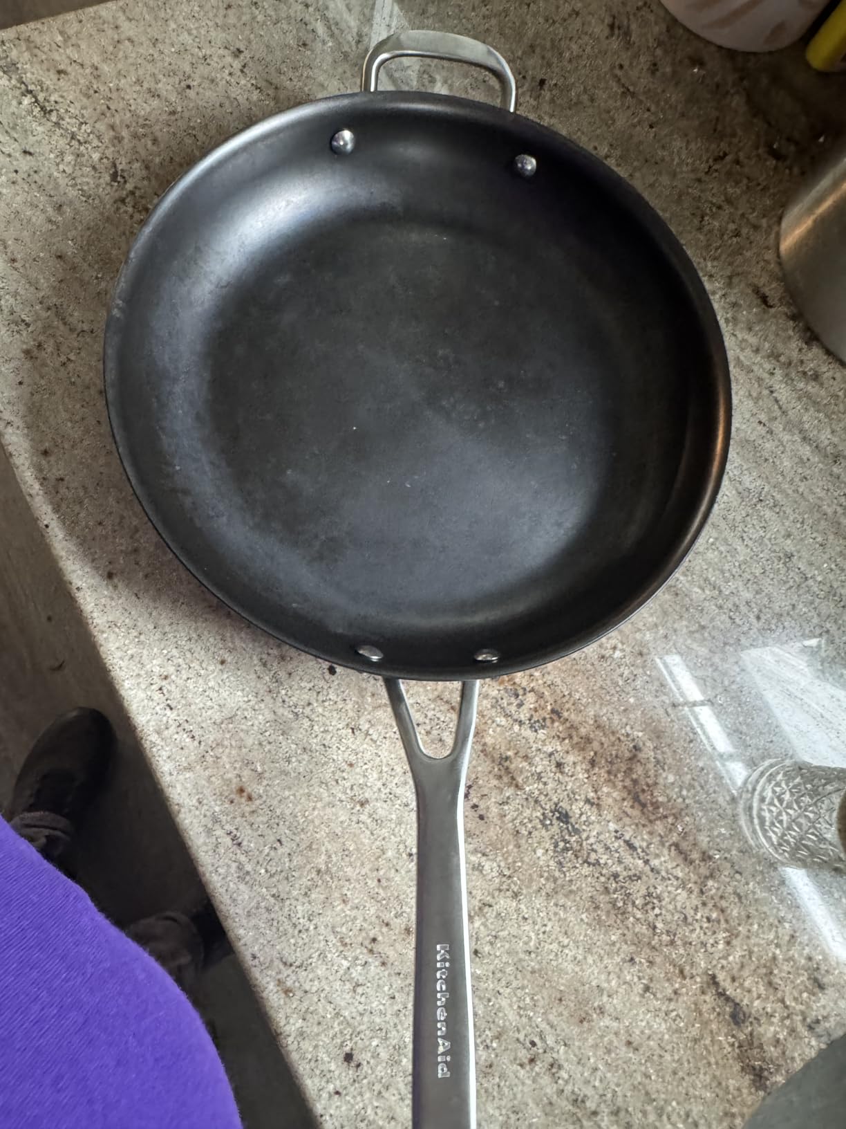 KitchenAid NITRO Carbon Steel Frying Pan/Skillet, Stainless Handle, Nitrided Carbon Steel Pan, Compatible with All Cooktops, 8.5 Inch Open Fry Pan - Black customer photo 1