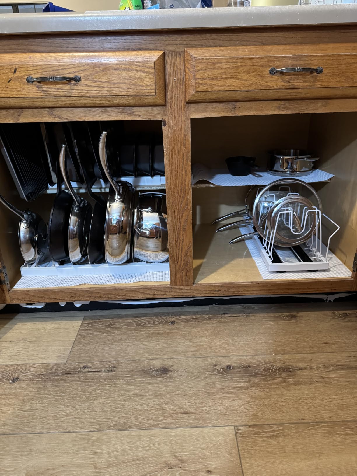 Mustorn 2 Pack Pots and Pans Organizer Under Cabinet, 21.6