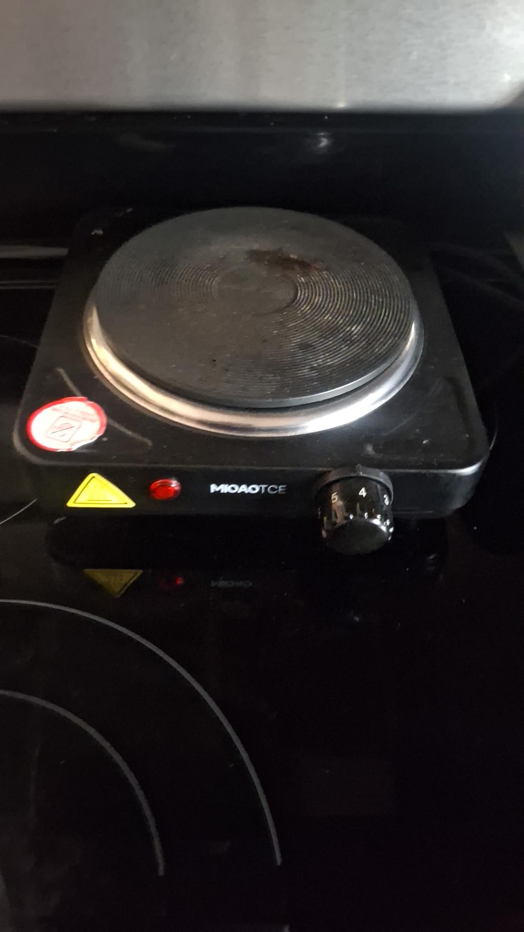 Countertop Double Cast Iron Burner 1800 Watts Electric Hot Plate with Adjustable Temperature 6.1