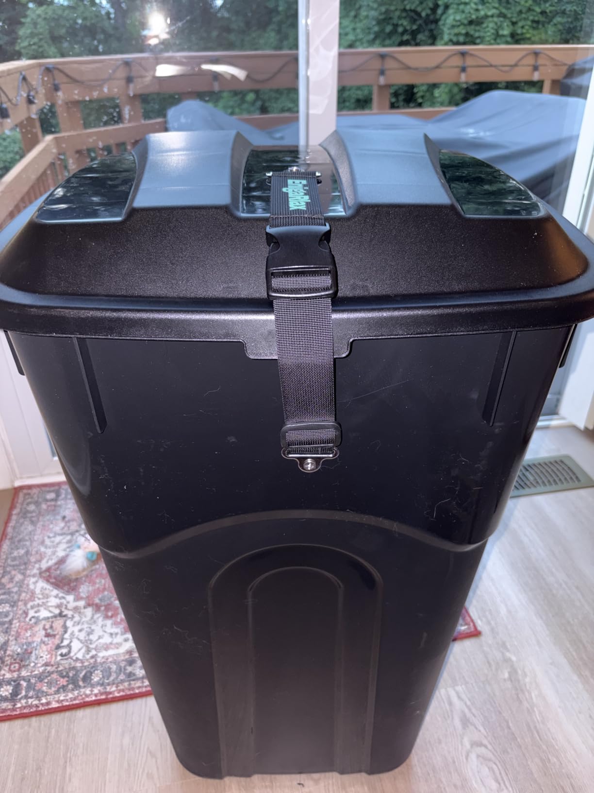 Trash Can Locks for Animals, Raccoon Bear Proof Trash Can Lock, Easy to Install, Long Lasting Strap Lid Garbage Can Lock for Out Door Garbage Can - 2PCS customer photo 1