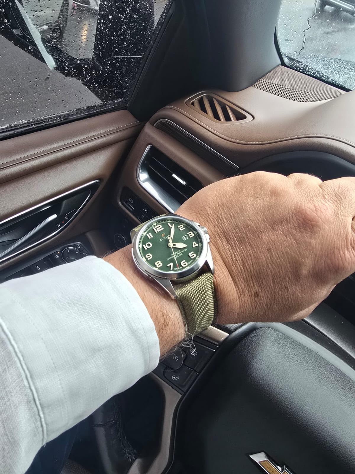 Men's Mechanical Automatic Military Field Sport Work Watch - Waterproof Date Display, D581 customer photo 1