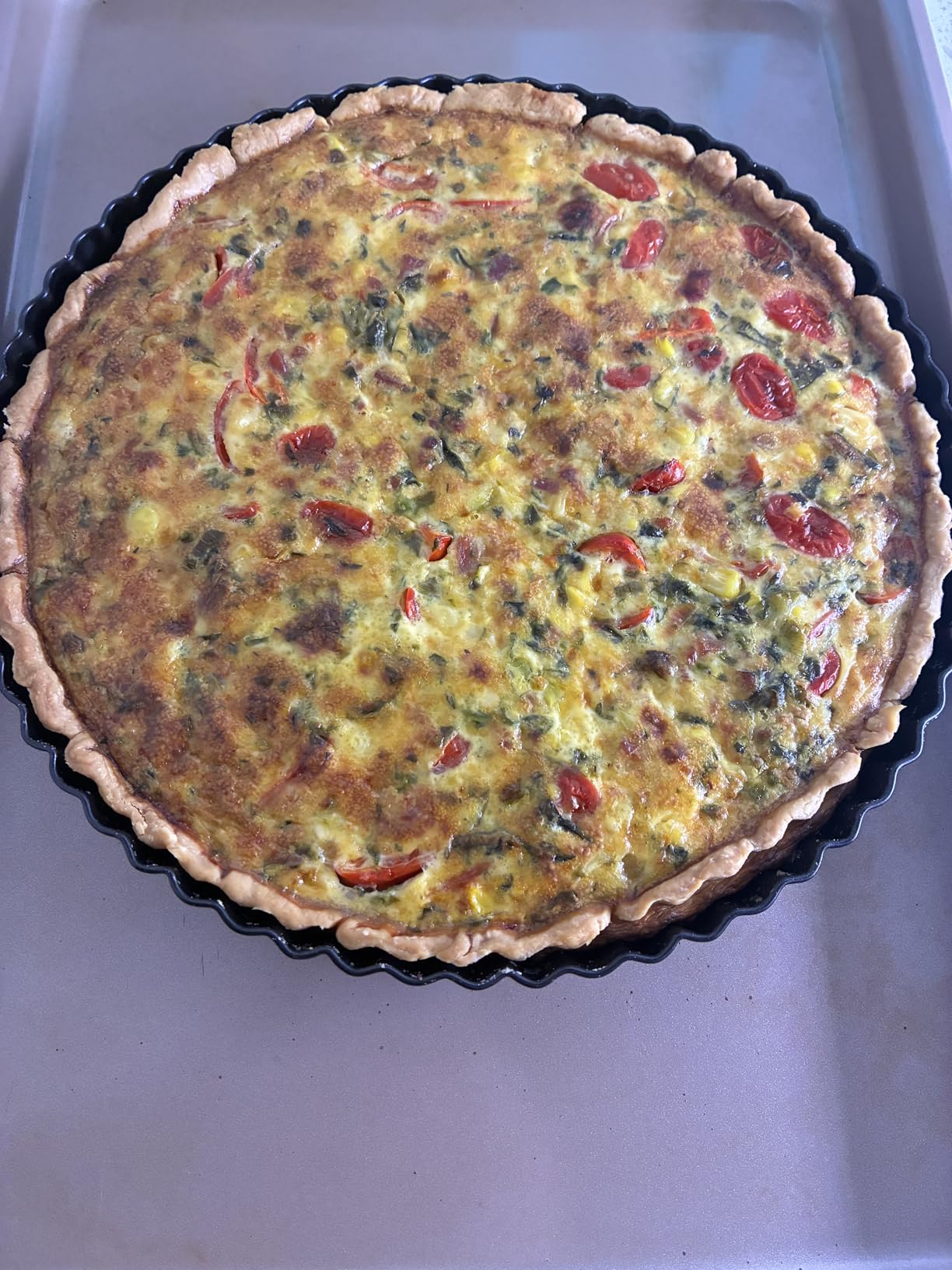 9 Inch Tart and Quiche Pan with Removable Bottom, Non-stick Carbon Steel Quiche Pan for Pie, Mousse Cakes, Fruit and Desserts customer photo 2