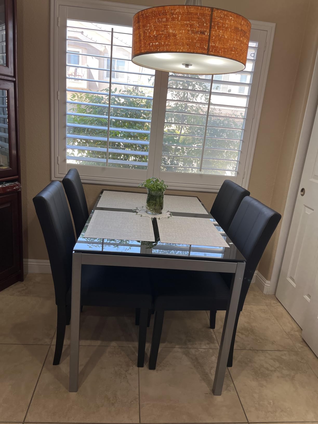CHUN YI Dining Chairs Set of 6, Leather Dining Room Chairs, Upholstered Parsons Side Chairs for Dining Room Kitchen Restaurant with Sturdy Wood Legs, Black (Only Chairs) customer photo 1