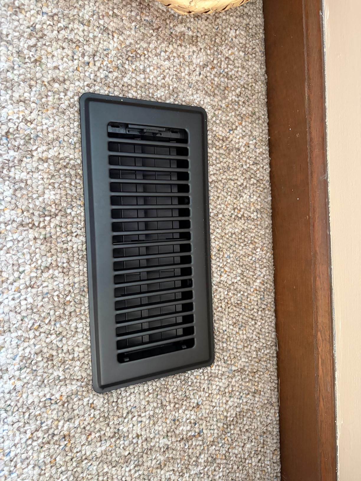 4x10 Floor Register, Black Vent Cover 1 Pack, Heavy Duty Steel Walkable Floor Vents, Floor Register Vents with Easy Adjust Air Supply Lever, Rust Proof Finish Registers Grilles & Vents for Home Floor customer photo 1