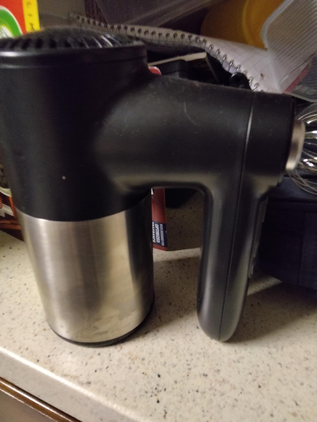 binROC Cordless Electric Hand Mixer, 7 Speed Rechargeable Wireless Handheld Mixer with Eject Button, Long Battery, Quiet Anti-Splash, 6×304 Stainless Steel Attachments & Storage Base for Baking (Black) customer photo 1