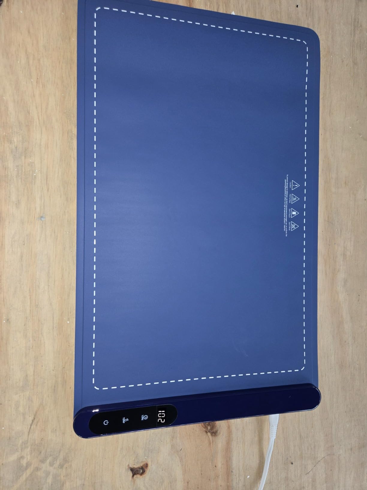Food Warming Mat, Full Surface Graphene Heating Electric Warming Tray, 6 Temp-Settings & 1-6Hr Auto Shut-Off, Foldable Food Heating Mat, Food Warmer Trays for Chafing Dishes (Navy Blue) customer photo 2