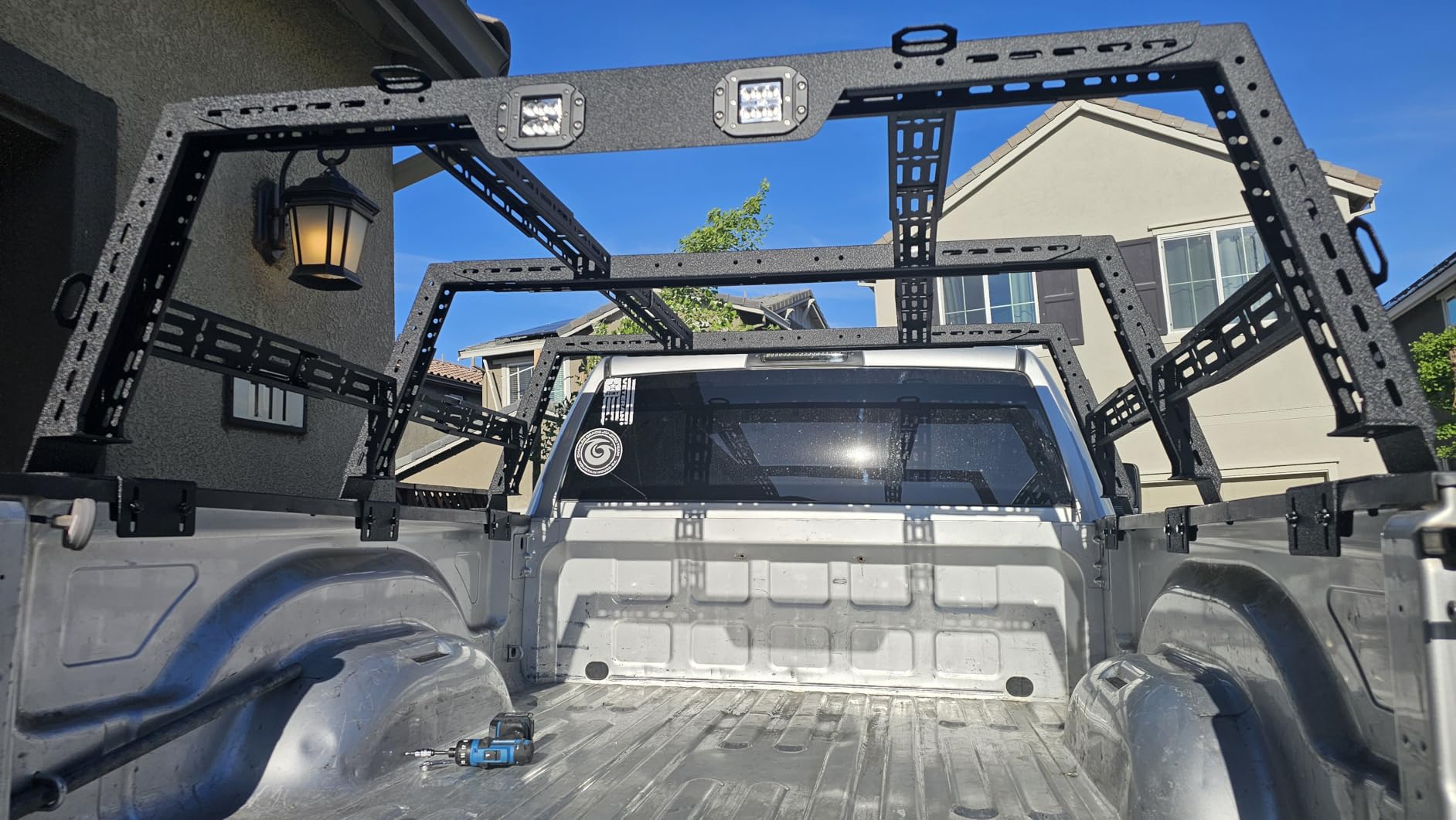 YZONA Universal Truck Bed Ladder Rack, Non-Drilling, 900 LBS Load Capacity, Fit Most Truck Bed Ranging from 53