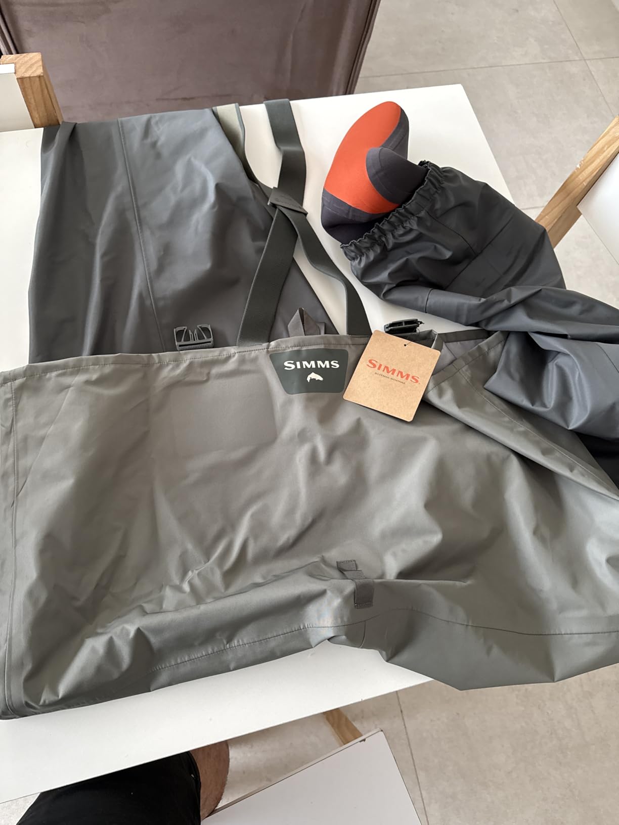 Simms Men's Tributary Stockingfoot Fishing Waders - Breathable Waterproof Chest Waders with Neoprene Stockingfeet customer photo 2