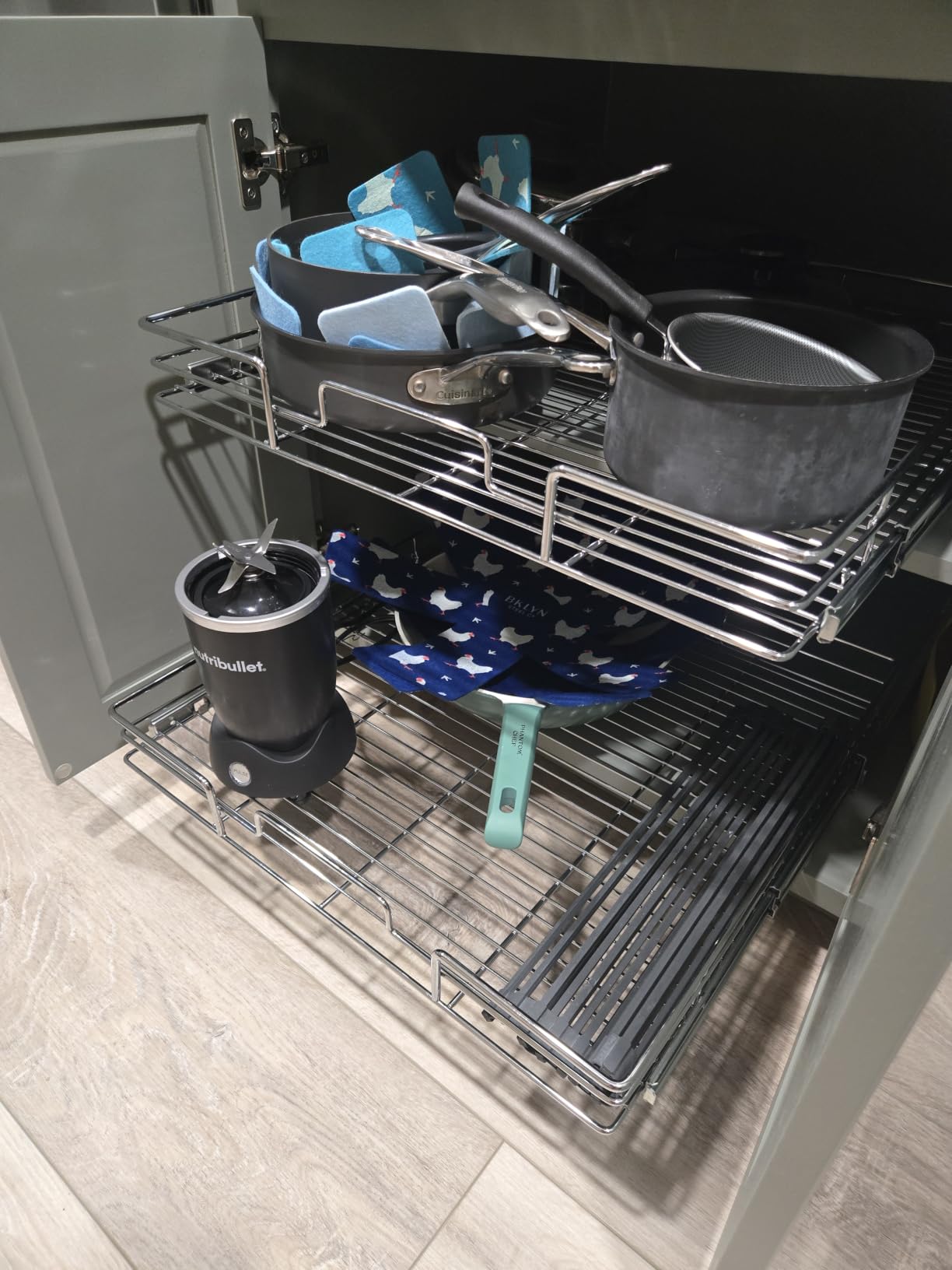 2 Tier Individual Pull Out Cabinet Organizer 5½