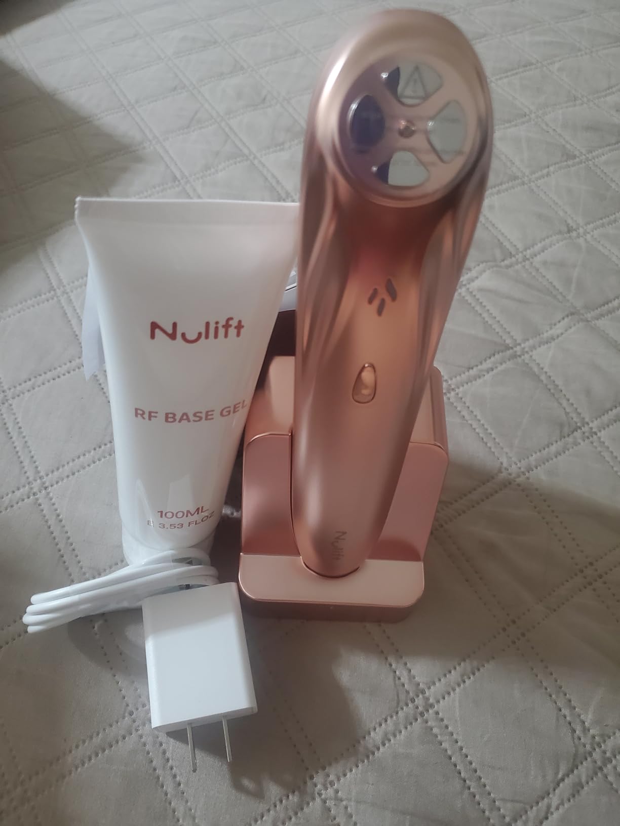 RF Radio Frequency Facial Device, 1MHz RF Machine for Anti-Aging & Face Lifting, Wireless Skin Tightening for Wrinkles & Jawline, 3 Modes for Home Use with Gel customer photo 2