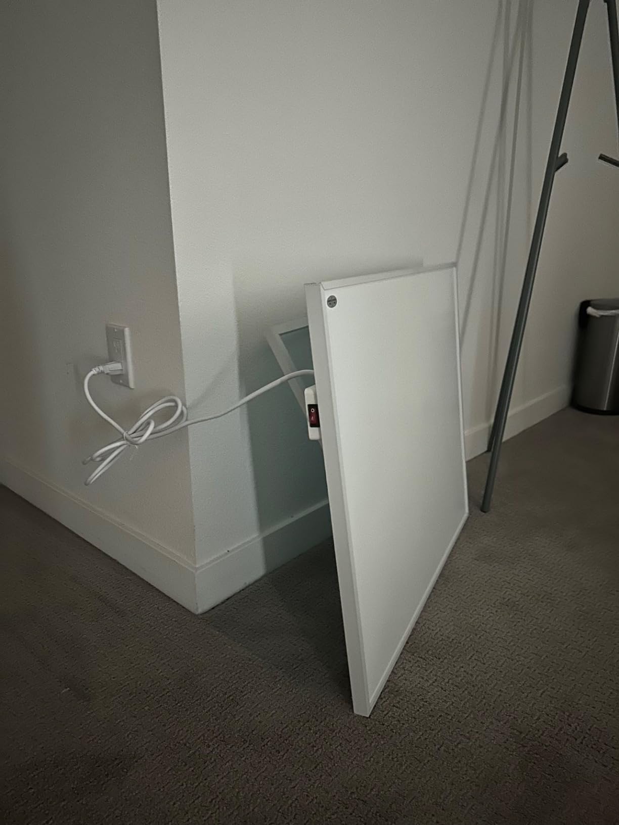 Wall-Mounted 120V 500W Space Heater Panel with Convection Heating - Portable with Stand, Energy Efficient, Overheat Protection - Ideal for 150 Sq. Ft. Rooms (27.95 x 24 x 1.18 inches) customer photo 2