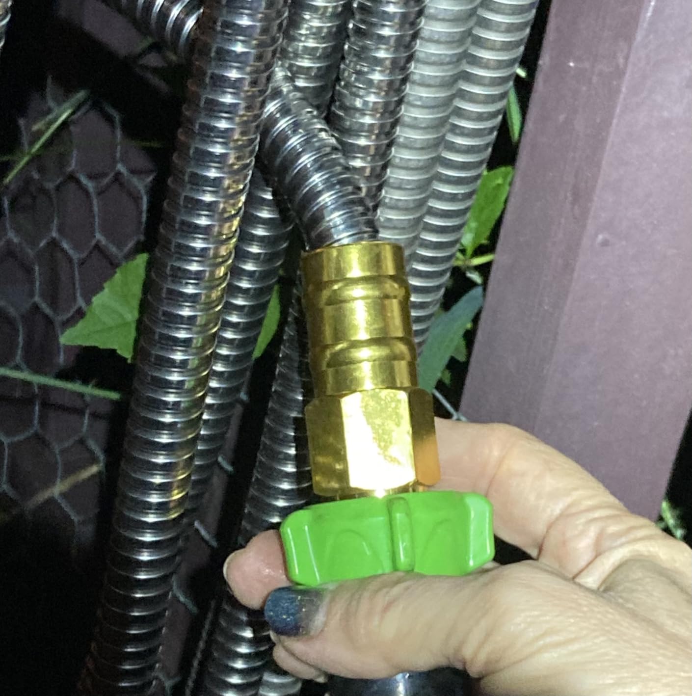 UNCO- Stainless Steel Metal Hose with 4 Function Brass Nozzle, 50 ft, No Kink, Metal Garden Hose customer photo 1