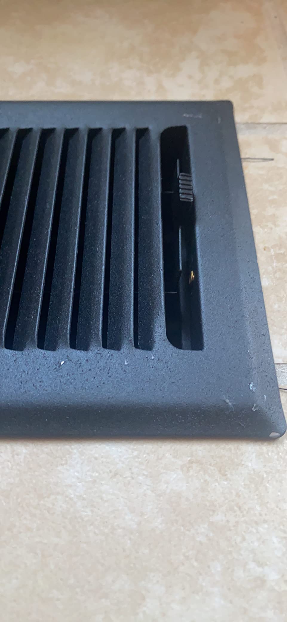 Home Intuition Contemporary Floor Vent Covers 4X10 Inch Floor Register with Mesh Cover Trap Heat and Air Walkable Metal Floor Vent for HVAC Duct, Polished Brass customer photo 2