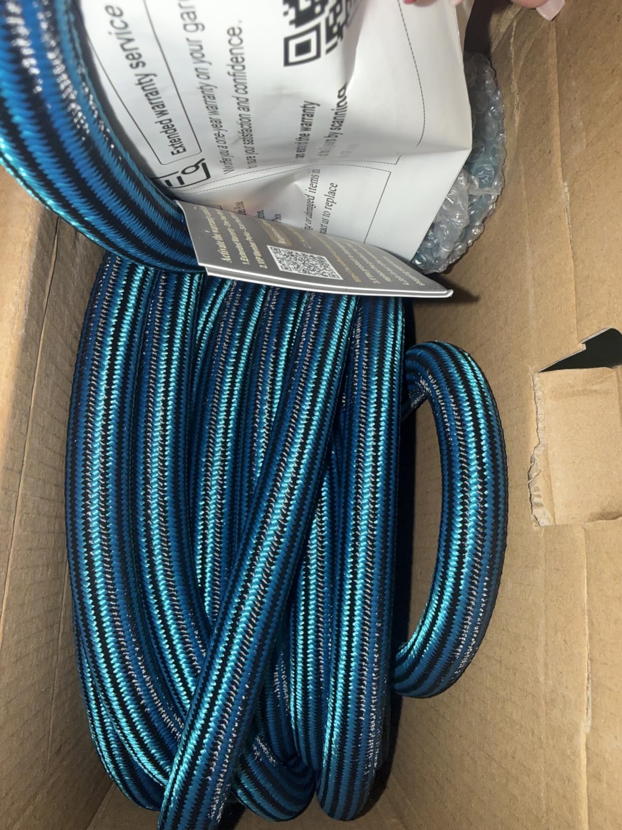 Garden Hose 50FT, Non-Expanding Water Hose Ultra Lightweight With Nozzle | Kink-Free, Sturdy, Flexible, Abrasion Resistant, Easy to Carry Hose for Yard, Lawn, Outdoor, Marine and Camper customer photo 2