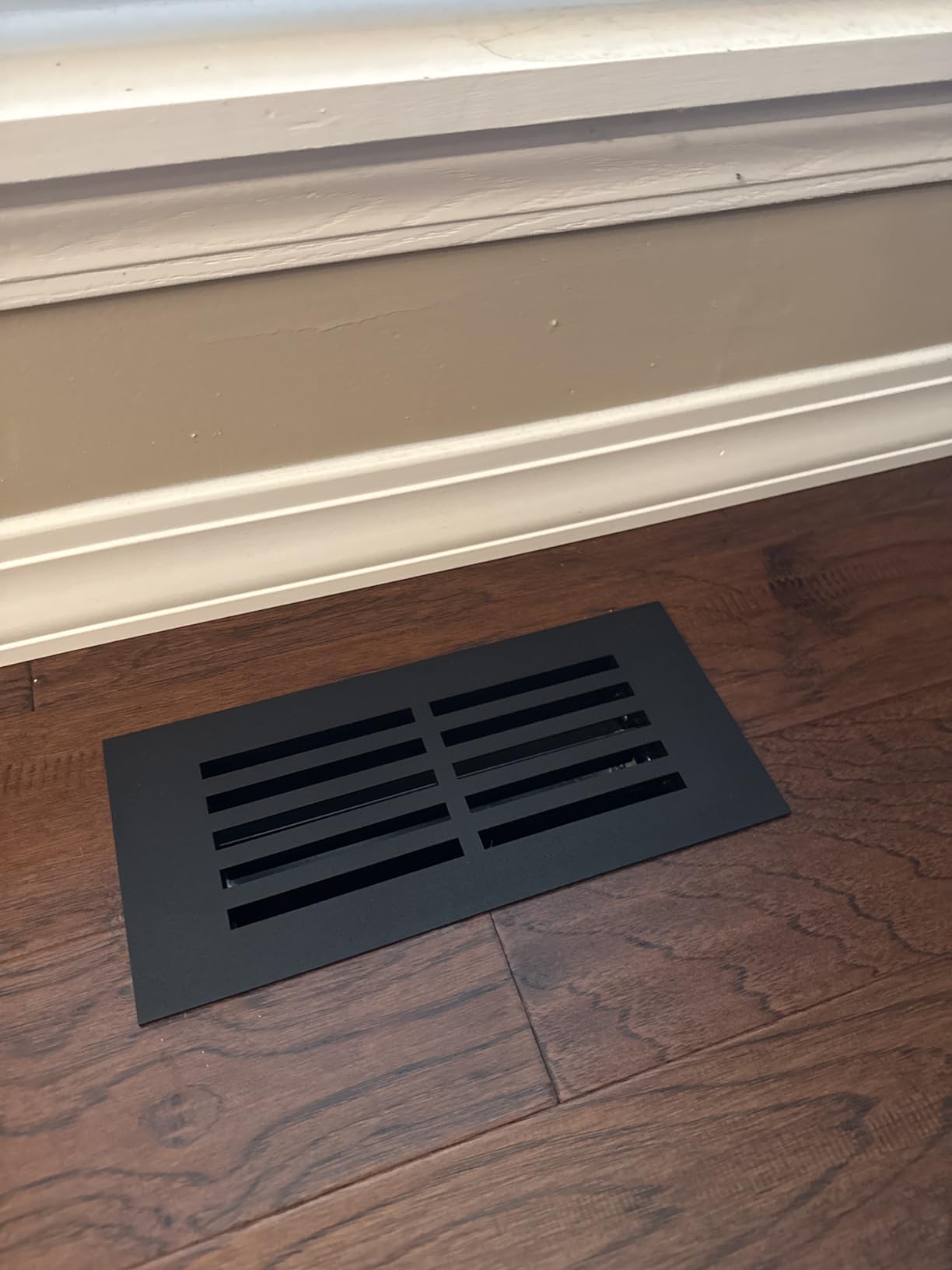 4x10 Floor Vent Cover, Low-Profile Steel Register, Oil-Rubbed Bronze, Linear Split Pattern, Rust-Resistant Louver, Made in the USA customer photo 1