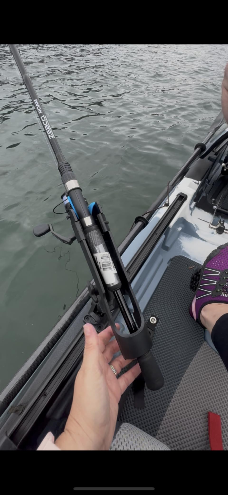 PLUSINNO 2 in 1 Fishing Rod Holders for Boat, Kayak Fishing Rod Holder, Fishing Pole Holders for Track Mount / Deck Mount, Fishing Gear with Fishing Rod Protective Strap customer photo 1