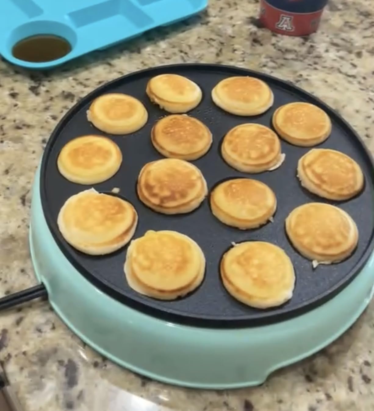 ULTICOR Mini Pancake Maker - 14-Hole Electric Poffertjes Pan - Non-Stick Dutch Mini Pancakes Griddle - Easy to Use, Easy to Clean - Perfect for Breakfast, Desserts, Snacks & More customer photo 2