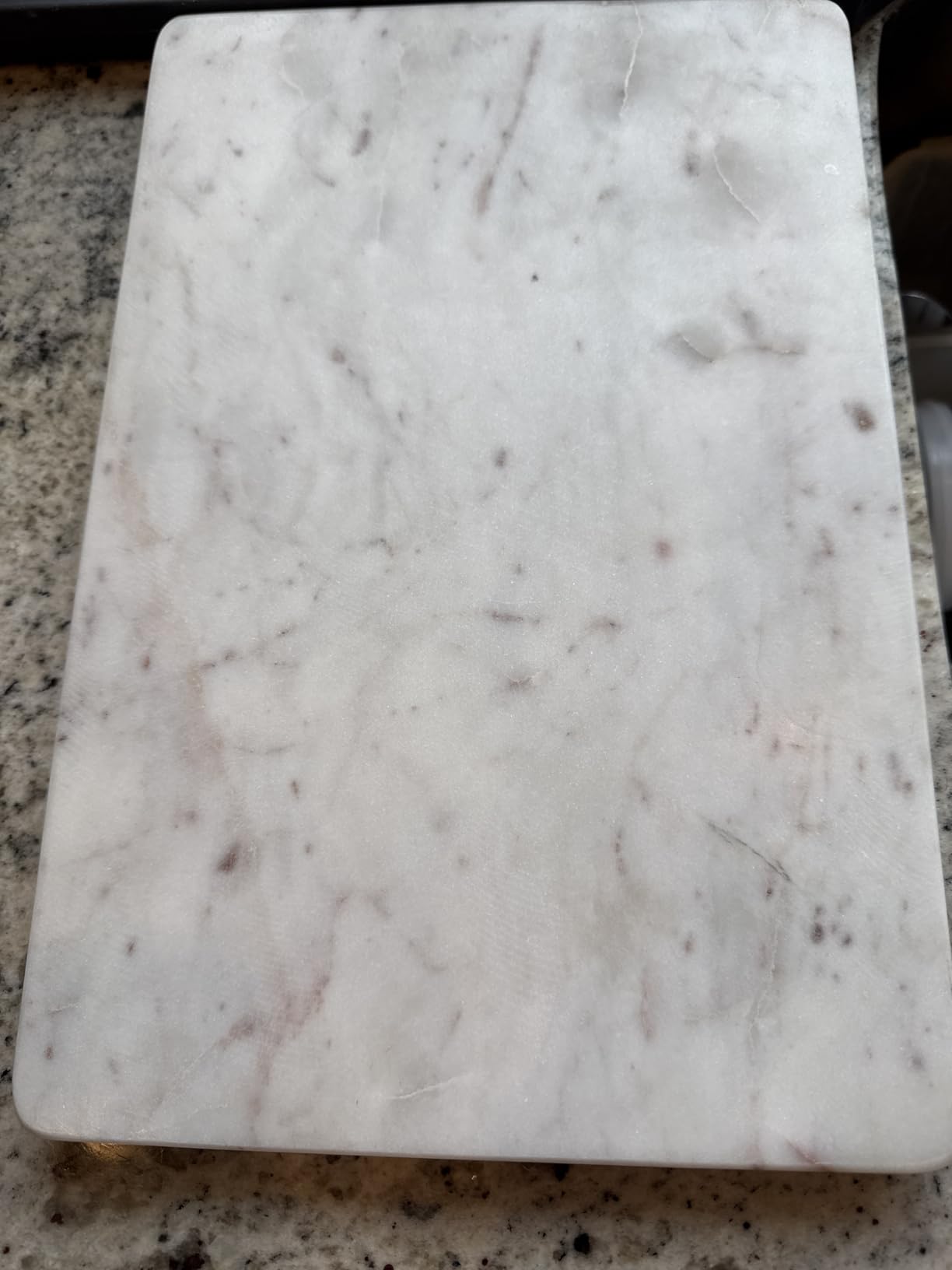 Marble Pastry & Cutting Board, 10x14 Inch | Natural Stone Slab, Non-Slip Feet, For Dough, Cheese, Baking, Serving, Charcuterie, Trivet, Easy to Clean customer photo 2