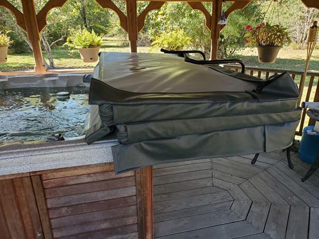 TOCRETOARE Hot Tub Cover Lift, Spa Cover Lifts Heavy Duty Cover Hydraulic Lifter Universal Assist Hot Tub Cover Lifter Removal System Reinforced Brackets Easy Assemble Fits Various Spas & Hot Tubs customer photo 2