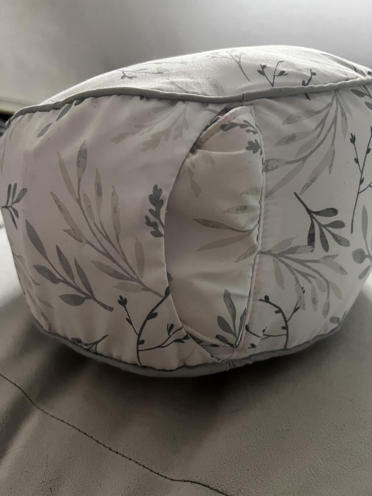 Boppy Uplift Nursing Pillow - Wedge Bottle & Breastfeeding Pillow to Reduce Spit-Up and Reflux Symptoms, with Body-Inclusive Opening and Belt, Baby Safety Alliance Verified - Cream Retro Squiggles customer photo 2
