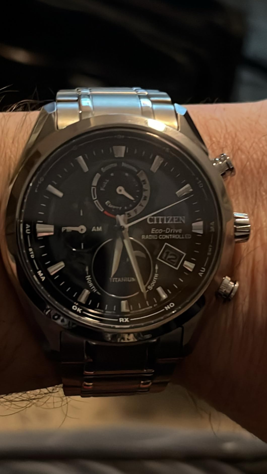 Citizen Eco-Drive Tsuki-yomi A-T Green Dial Super Titanium Watch 43mm - BY1010-57X customer photo 1